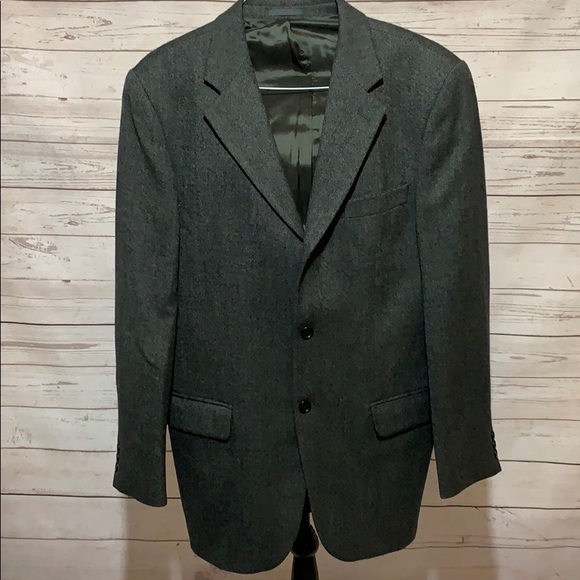 grey wool blazer mens